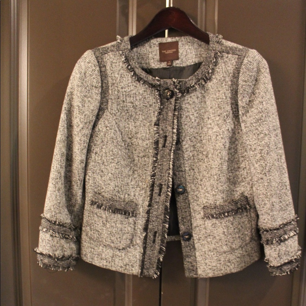 Limited black and white blazer